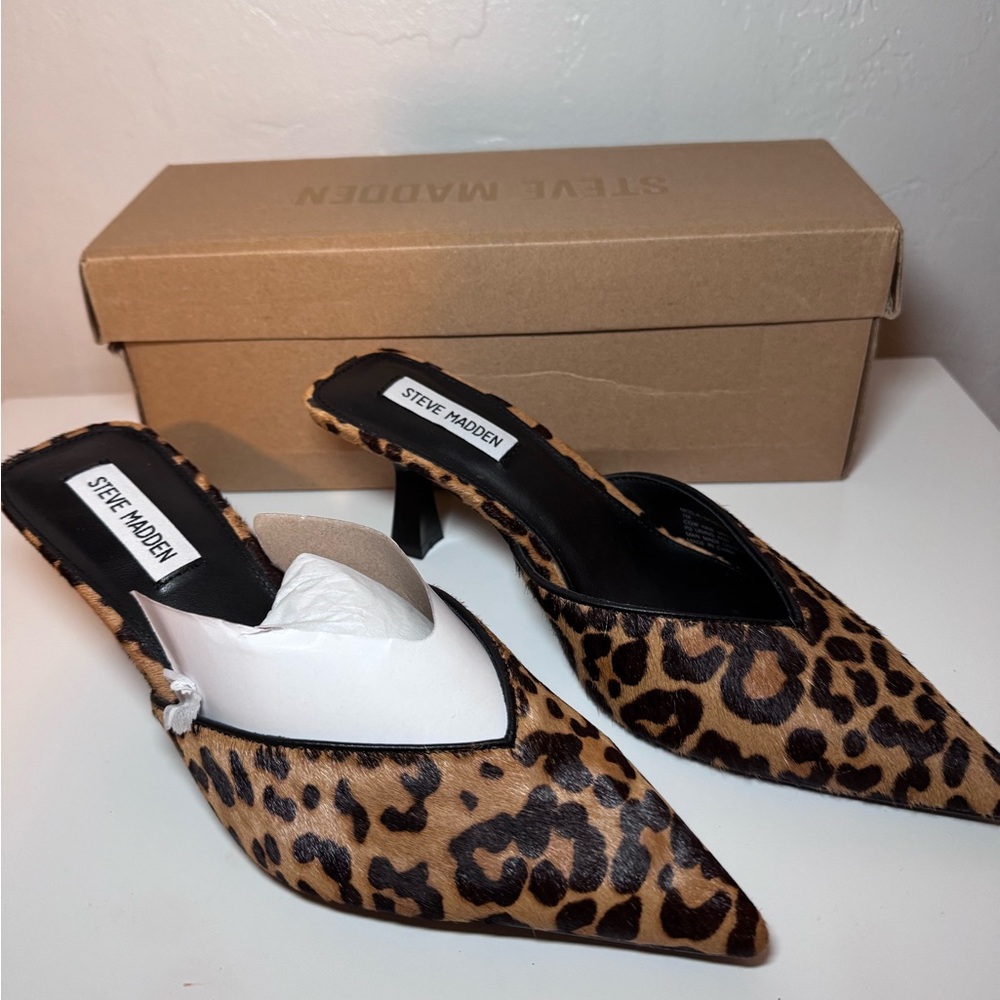 Steve Madden Brown Leopard Print Heels